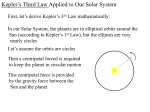Kepler`s 3rd Law Applied to our Solar System