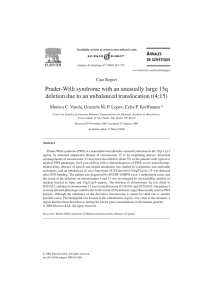 Prader-Willi syndrome with an unusually large 15q deletion due to