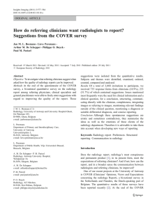 How do referring clinicians want radiologists to report? Suggestions