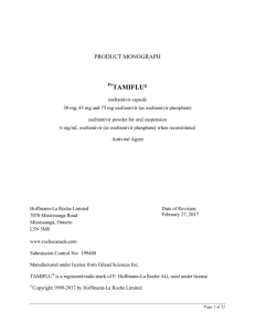 TAMIFLU Product Monograph