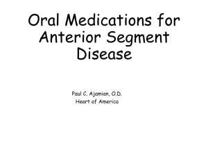 ORAL GLAUCOMA AGENT?