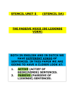 STENCIL UNIT 5 (STENCIL 5A) THE PASSIVE VOICE (DE