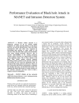 Performance Evaluation of Black hole Attack in MANET and
