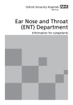 Ear Nose and Throat (ENT) Department
