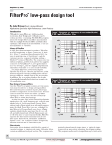 FilterPro low-pass design tool