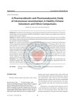 A Pharmacokinetic and Pharmacodynamic Study of Intravenous