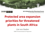 Target 7: At least 75% of known threatened plant species conserved