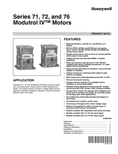 Series 71, 72, and 76 Modutrol IV™ Motors