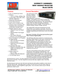 DIVERSITY COMBINER / BEST SOURCE SELECTOR Model 2267B