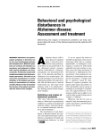 Behavioral and psychological disturbances in Alzheimer disease