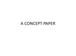 A CONCEPT PAPER