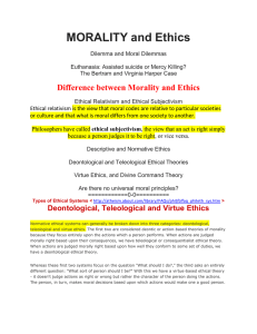 Ethical relativism is the view that moral codes are