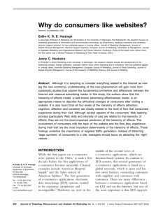 Why do consumers like websites?