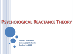 Psychological Reactance Theory