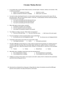 Circular Motion Review