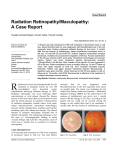 Radiation Retinopathy/Maculopathy: A Case Report