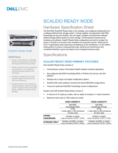 ScaleIO Ready Node Specification Sheet