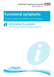 Functional symptoms - Sheffield Teaching Hospital