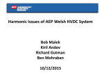 Harmonic Issues of AEP Welsh HVDC System