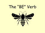 The “BE” Verb