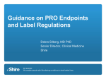 Guidance on PRO Endpoints and Label Regulations