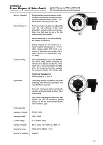 Electrical Alarm Contact for Thermometers and