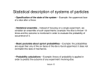 Statistical description of systems of particles