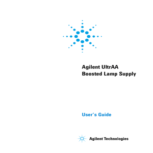 Agilent UltrAA Boosted Lamp Supply