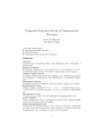 Computer-Generated Proofs of Mathematical Theorems