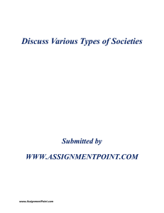 Discuss Various Types of Societies Submitted by WWW