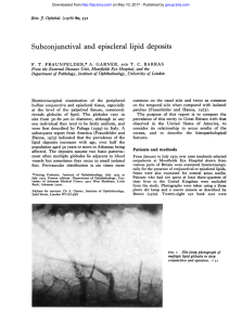 Subconjunctival and episcleral lipid deposits