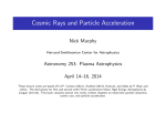 Cosmic Rays and Particle Acceleration - Harvard