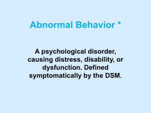 Abnormal psychology slides