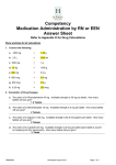 Competency Medication Administration by RN or EEN Answer Sheet