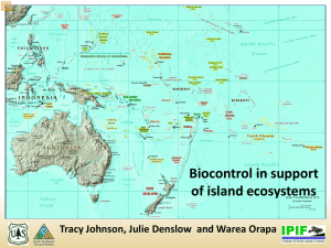 Biocontrol in support of island ecosystems: an overview.