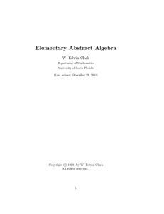 Elementary Abstract Algebra - USF :: Department of Mathematics