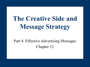 Chapter Twelve: The Creative Side and Message Strategy