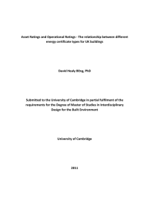 Asset Ratings and Operational Ratings