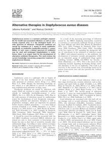 Alternative therapies in Staphylococcus aureus diseases