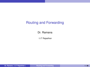 Routing and Forwarding