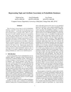 Representing Tuple and Attribute Uncertainty in Probabilistic