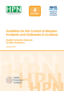 Guideline for the Control of Measles Incidents and Outbreaks in