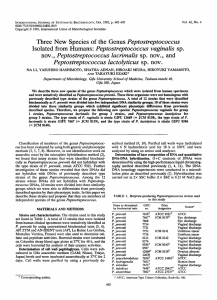 Isolated from Humans: Peptostreptococcus vaginalis sp. nov