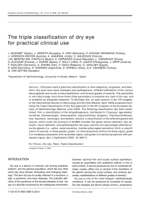 The triple classification of dry eye for practical clinical use