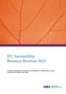 IFC Sustainability Resources Brochure 2013