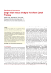 Review of literature Single Visit versus Multiple Visit Root Canal
