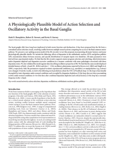 A Physiologically Plausible Model of Action Selection