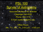 Lecture 1: The Scale of the Cosmos - Ohio