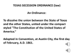 Texas Secession Law File