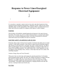 Response to Power Lines/Energized Electrical Equipment